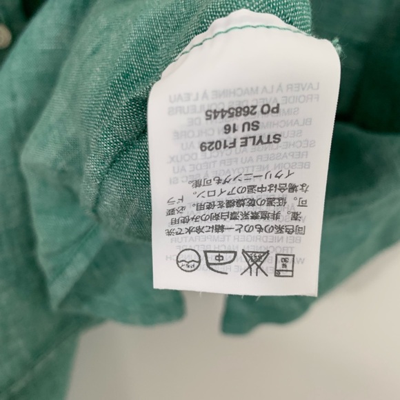 J.Crew Baird McNutt Irish Linen Popover Top Sz 10 - Picture 5 of 7